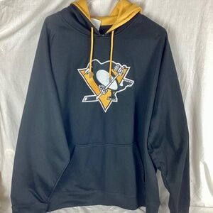 Champion Pittsburgh Penguins Mens Hoodie Sweatshirt  Size 2XL Black Yellow